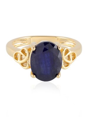 Blauer Madagaskar-Saphir-Silberring