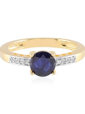 Blauer Madagaskar-Saphir-Silberring