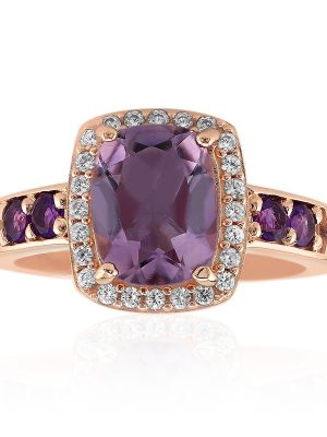 Bolivianischer Amethyst-Silberring