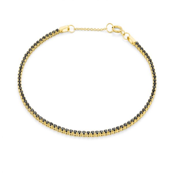 ELLA Juwelen Armband - VYN704460 585 Gold, Edelstein schwarz