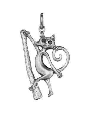 Julie Julsen Anhänger - Katze und Baumstamm - JJPE0278.1 925 Silber silber