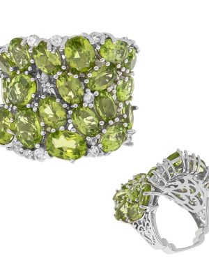 Peridot-Silberring (Dallas Prince Designs)