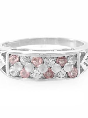Pinkfarbener Ceylon-Saphir-Silberring