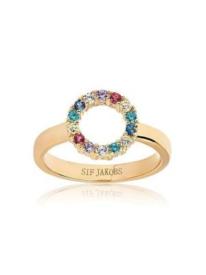 SIF Jakobs Ring - 56 925 Silber vergoldet, Zirkonia gold