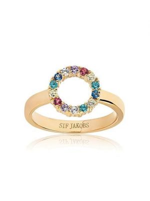 SIF Jakobs Ring - Biella Piccolo - SJ-R337-XCZ(YG) 925 Silber vergoldet, Zirkonia gold