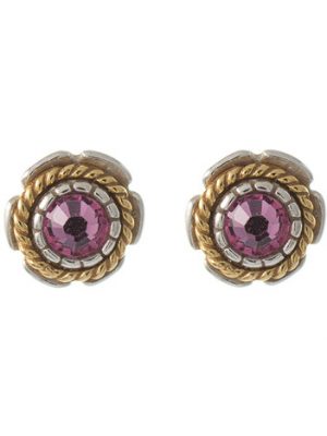 SIGO Ohrstecker 925 Silber Trachtenschmuck Zirkonia pink