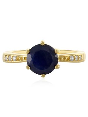 Blauer Mosambik-Saphir-Silberring