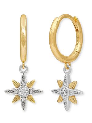 Engelsrufer Ohrringe - ERE-NEWSTAR-ZI-BI-CR 925 Silber vergoldet, Zirkonia bicolor