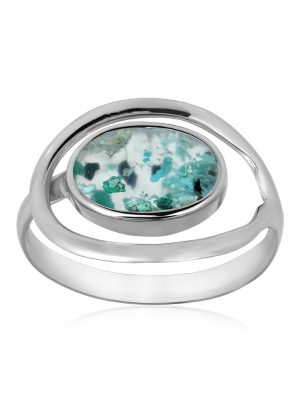 Gem Silica-Silberring (Bali Barong)