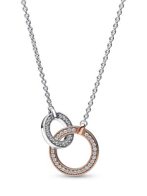 Pandora Halskette - 382778C01-45 925 Silber vergoldet, Zirkonia roségold