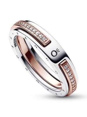 Pandora Ring - 182773C01 925 Silber vergoldet, Zirkonia roségold