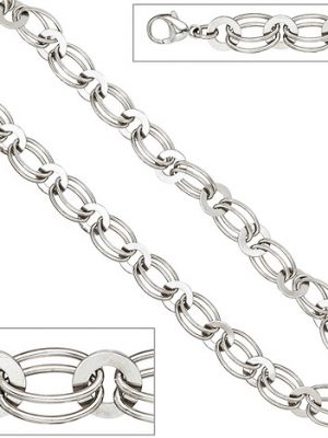 SIGO Halskette Kette 925 Sterling Silber rhodiniert 45 cm Silberkette Karabiner
