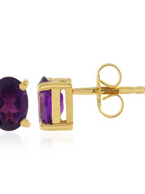 Sambia-Amethyst-Silberohrringe