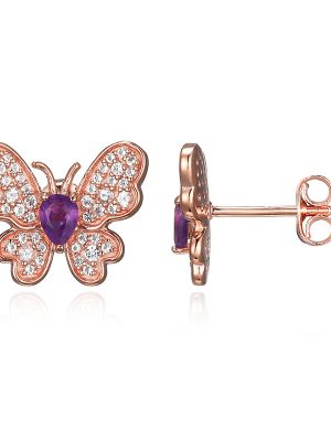 Sambia-Amethyst-Silberohrringe