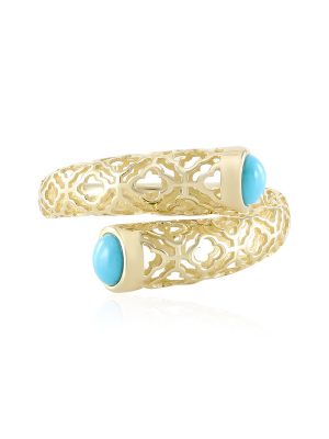 Sleeping Beauty-Türkis-Goldring (Ornaments by de Melo)