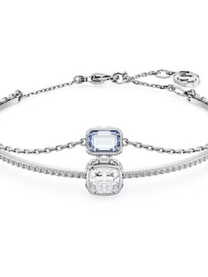 Swarovski Armreif - Stilla - 5668244 Messing, Swarovski Kristall blau