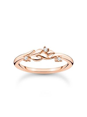 Thomas Sabo Ring - 50 925 Silber vergoldet, Zirkonia roségold