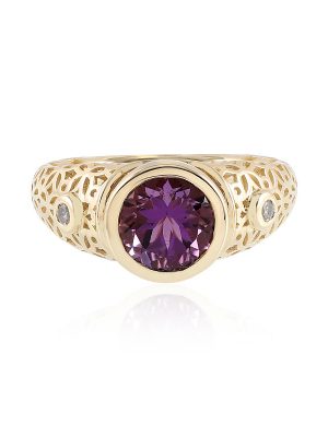 Uruguay-Amethyst-Goldring (Ornaments by de Melo)