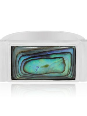 Abalone-Muschel-Silberring (MONOSONO COLLECTION)