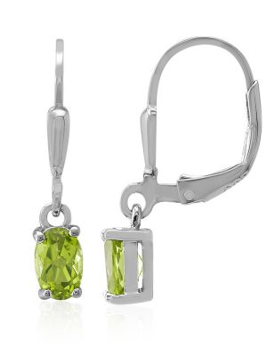 Burmesischer Peridot-Silberohrringe