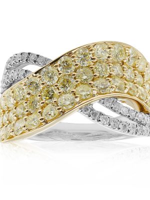 Gelber SI2 Brillant-Goldring (CIRARI)