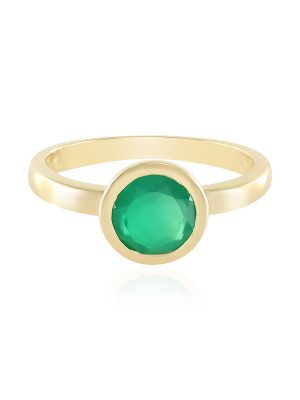 Grüner Onyx-Silberring