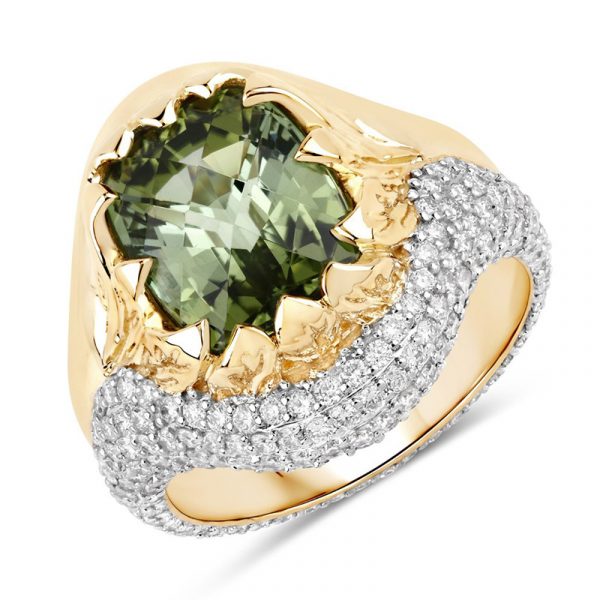 Grüner Turmalin-Goldring (SUHANA)