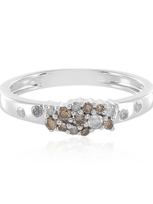 I3 Diamant-Silberring