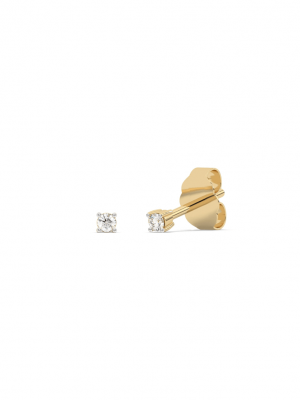 Ohrring 585/- Gold Diamant weiß 0,2cm Glänzend 0,05ct Diam Addict Gelb