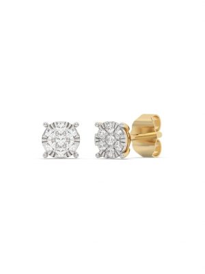 Ohrring 585/- Gold Diamant weiß 0,5cm Glänzend 0,195ct. Diam Addict Gelb
