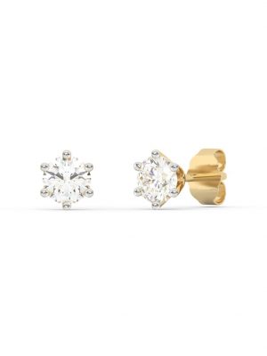 Ohrring 585/- Gold Diamant weiß 0,6cm Diamantiert 1,00ct. Diam Addict Gelb
