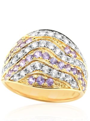 Purpurfarbener Ceylon-Saphir-Goldring