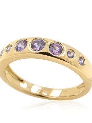 Purpurfarbener Ceylon-Saphir-Goldring