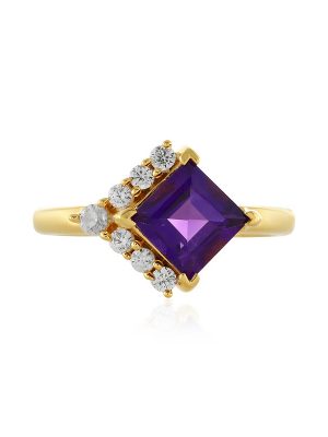 Sibirischer Amethyst-Silberring