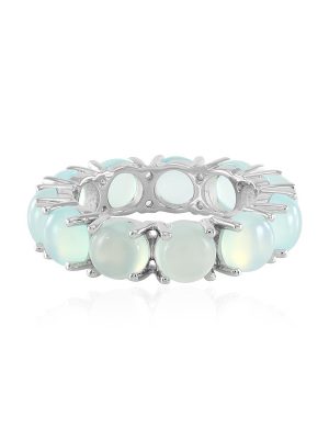 Aqua-Chalzedon-Silberring