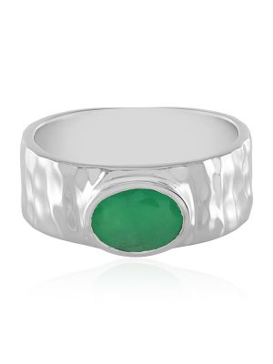 Brasilianischer Smaragd-Silberring