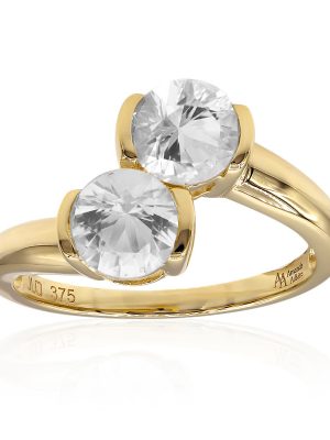 Herkimer Quarz-Goldring (Amanda Adkins)