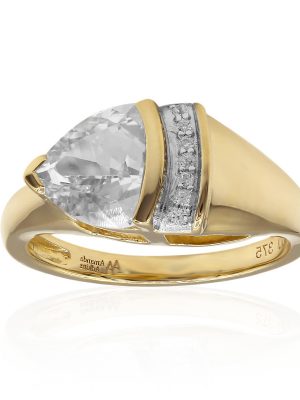 Herkimer Quarz-Goldring (Amanda Adkins)