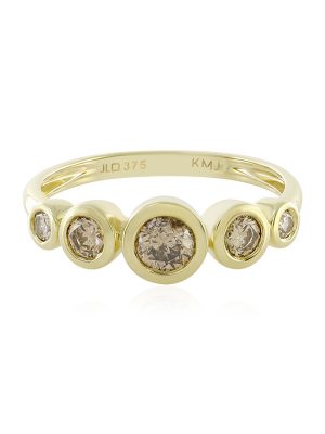 I2 Schokoladen-Brillant-Goldring (KM by Juwelo)
