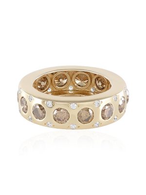 I3 Champagner-Diamant-Goldring (de Melo)