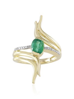 Sambia-Smaragd-Goldring (de Melo)