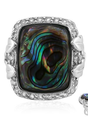 Abalone-Muschel-Silberring (Art of Nature)