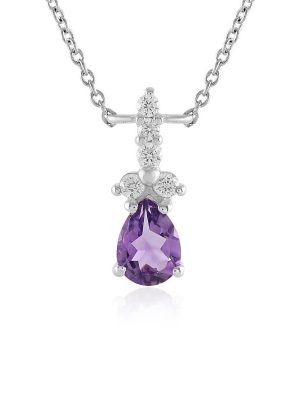 Amethyst-Silbercollier