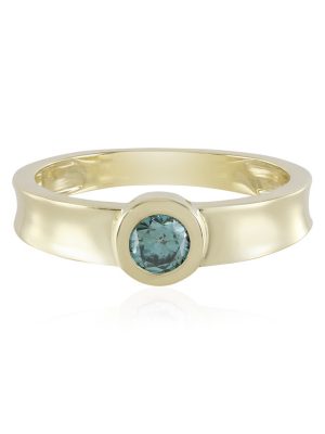 Blauer I3 Brillant-Goldring