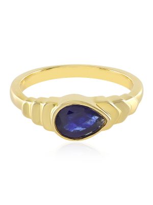 Blauer Madagaskar-Saphir-Silberring