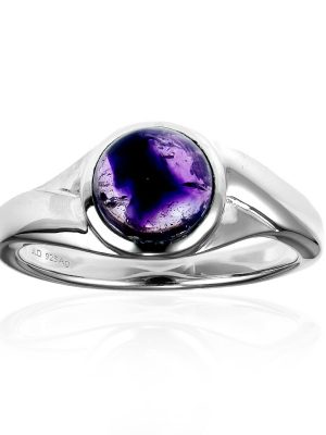 Chevron-Amethyst-Silberring