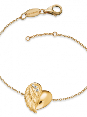 Engelsrufer Armband - Herzflügel - Gold plated - ERB-LILHEARTWING-G
