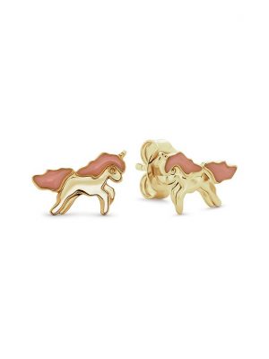 FAVS Ohrstecker 88818784 375er Gelbgold, Emaille