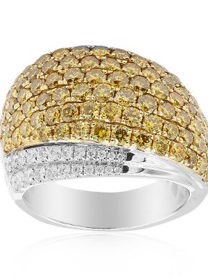 Gelber SI2 Brillant-Goldring (CIRARI)