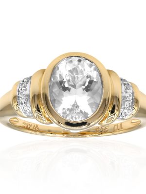 Herkimer Quarz-Goldring (Amanda Adkins)